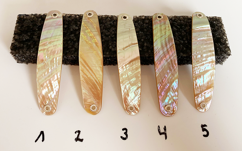 Rainbow Premium Perlmutt-Spange 7cm