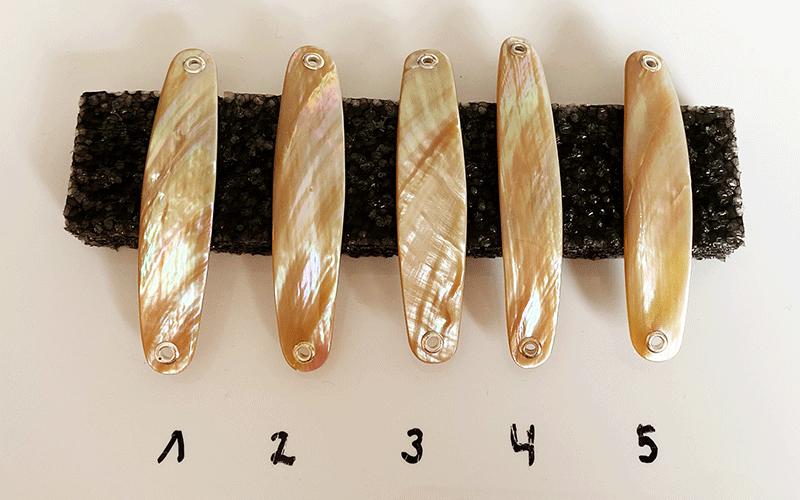 Rainbow Premium Perlmutt-Spange 7cm