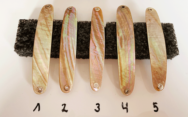 Rainbow Premium Perlmutt-Spange 8cm