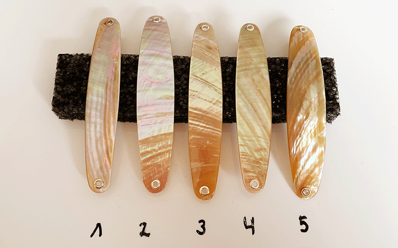 Rainbow Premium Perlmutt-Spange 9cm