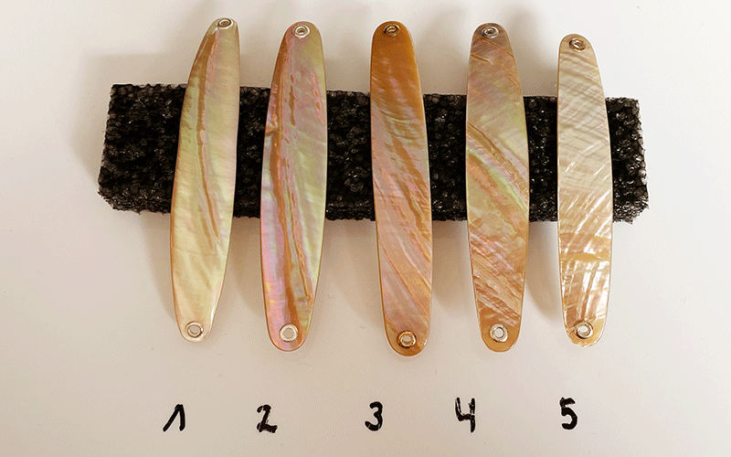 Rainbow Premium Perlmutt-Spange 9cm