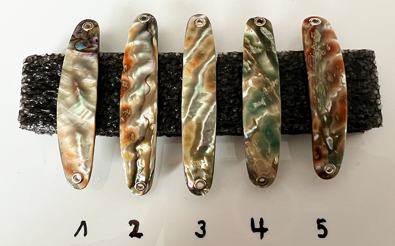Opal Premium Perlmutt-Spange 7cm