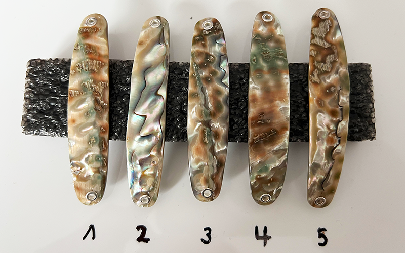 Opal Premium Perlmutt-Spange 8cm