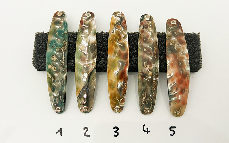 Opal Premium Perlmutt-Spange 9cm