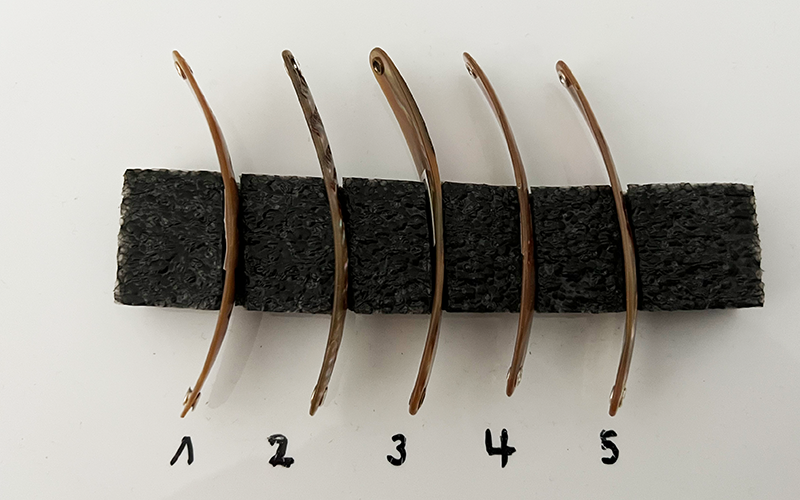 Jaspis Premium Perlmutt-Spange 8cm