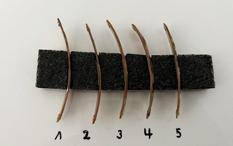 Jaspis Premium Perlmutt-Spange 8cm