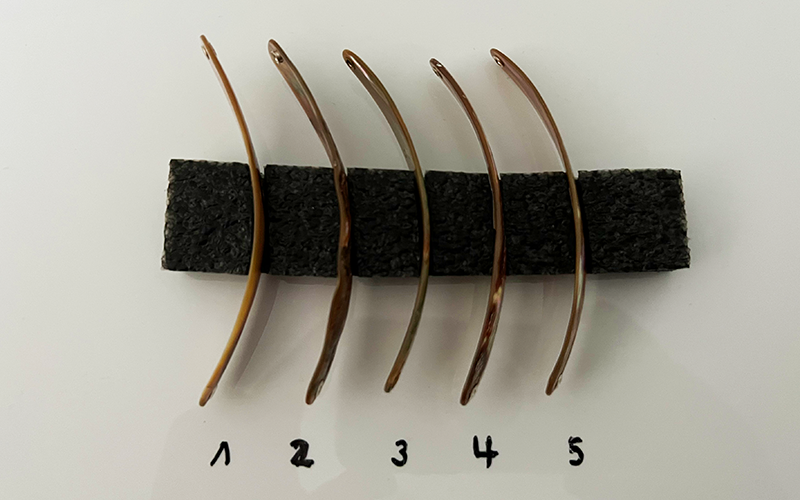 Jaspis Premium Perlmutt-Spange 10cm