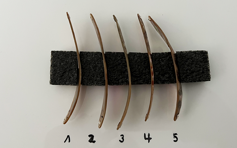 Jaspis Premium Perlmutt-Spange 10cm