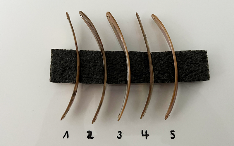 Jaspis Premium Perlmutt-Spange 10cm
