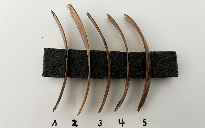 Jaspis Premium Perlmutt-Spange 11cm