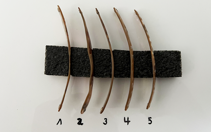 Jaspis Premium Perlmutt-Spange 11cm