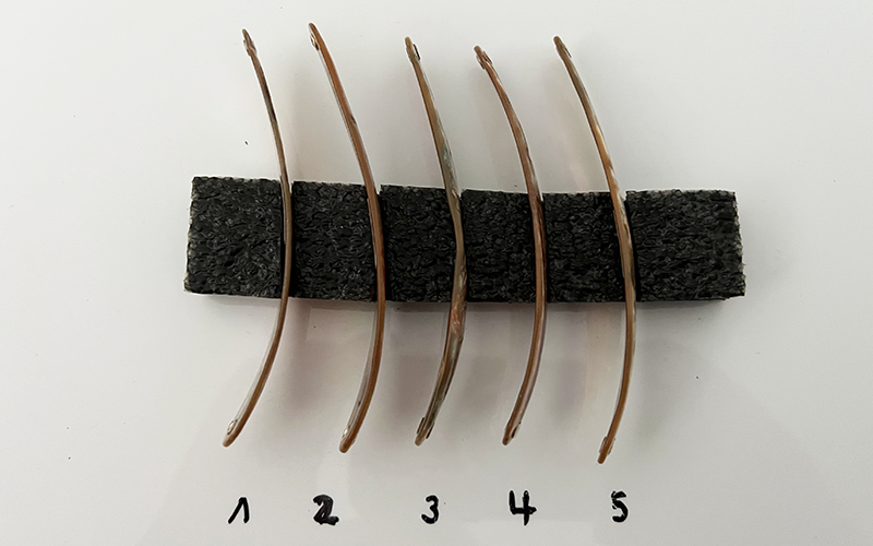 Jaspis Premium Perlmutt-Spange 11cm