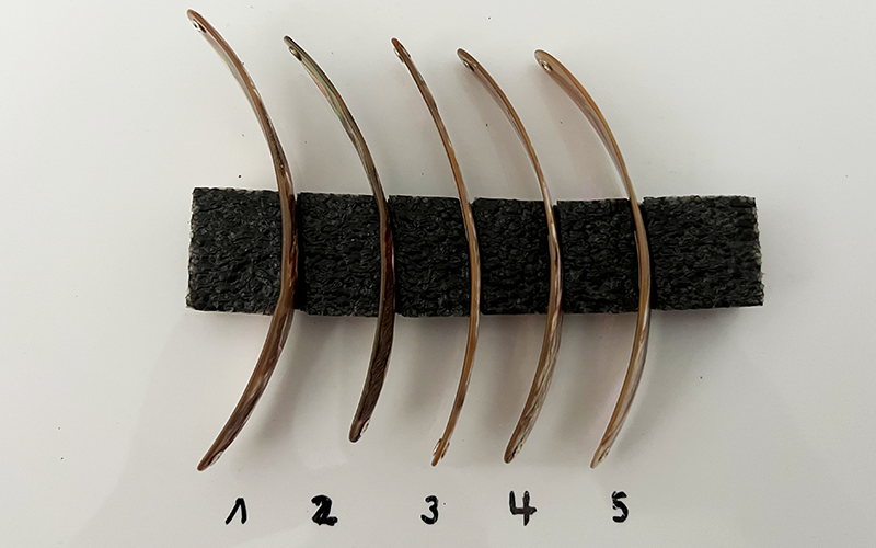 Jaspis Premium Perlmutt-Spange 11cm