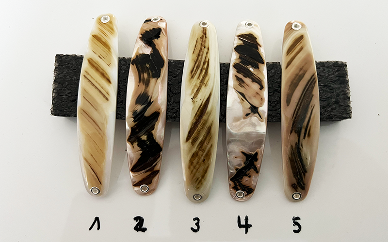 Tiger Premium Perlmutt-Spange 9cm