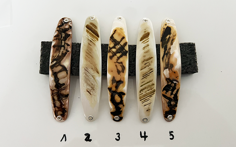 Tiger Premium Perlmutt-Spange 10cm