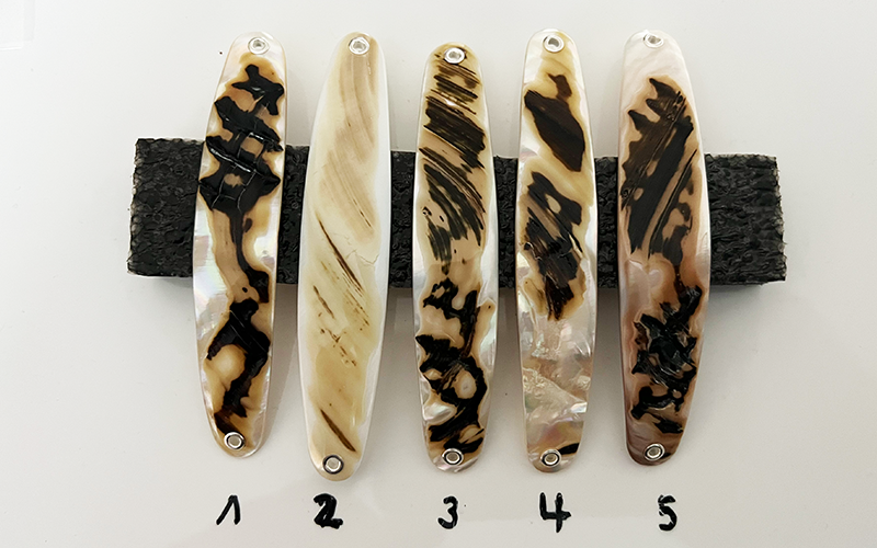 Tiger Premium Perlmutt-Spange 10cm