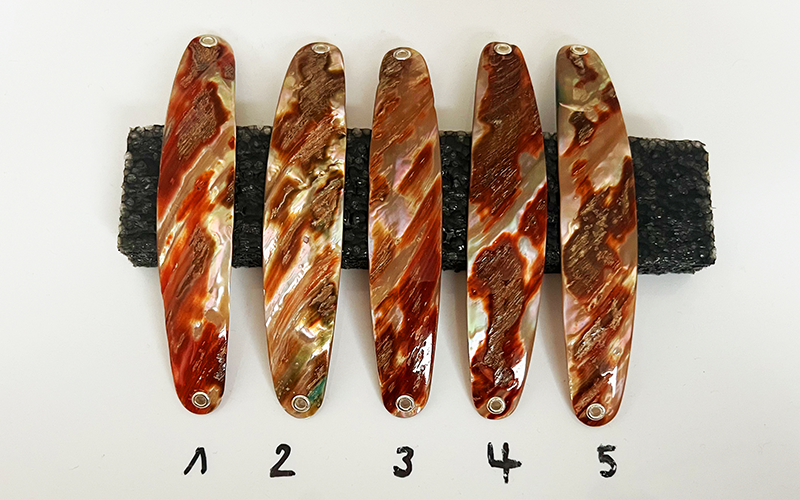 Jaspis Premium Perlmutt-Spange 10cm