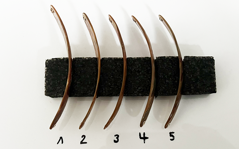 Jaspis Premium Perlmutt-Spange 10cm
