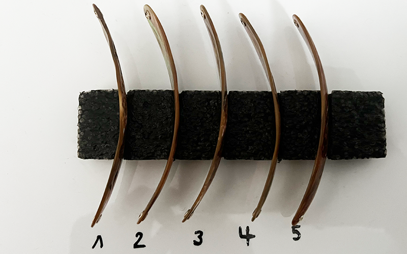 Jaspis Premium Perlmutt-Spange 10cm