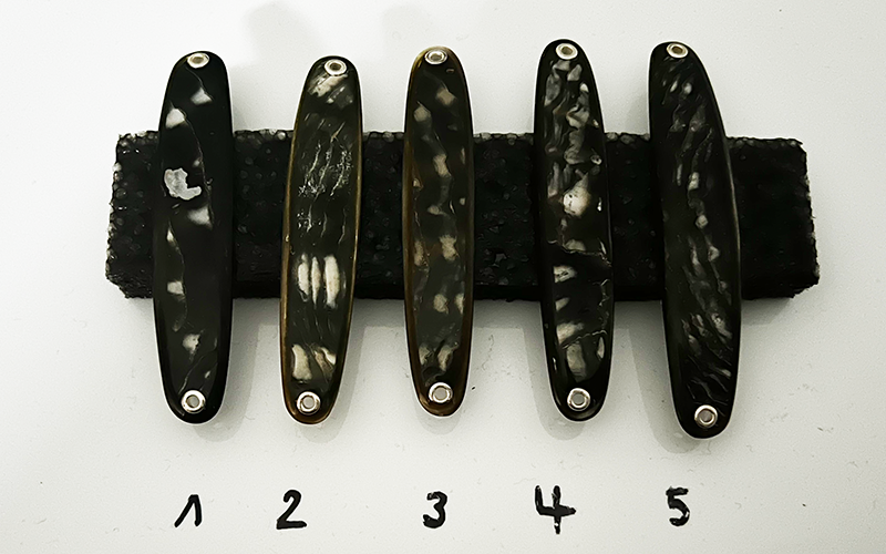 Onix mit Kruste Premium Perlmutt-Spange 8cm