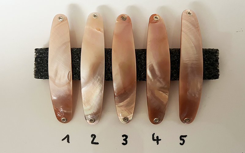 Pink Premium Perlmutt-Spange 9cm