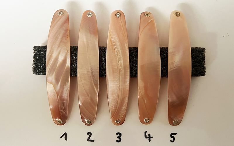 Pink Premium Perlmutt-Spange 10cm