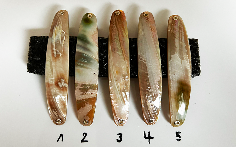 Rainbow Color Premium Perlmutt-Spange 10cm