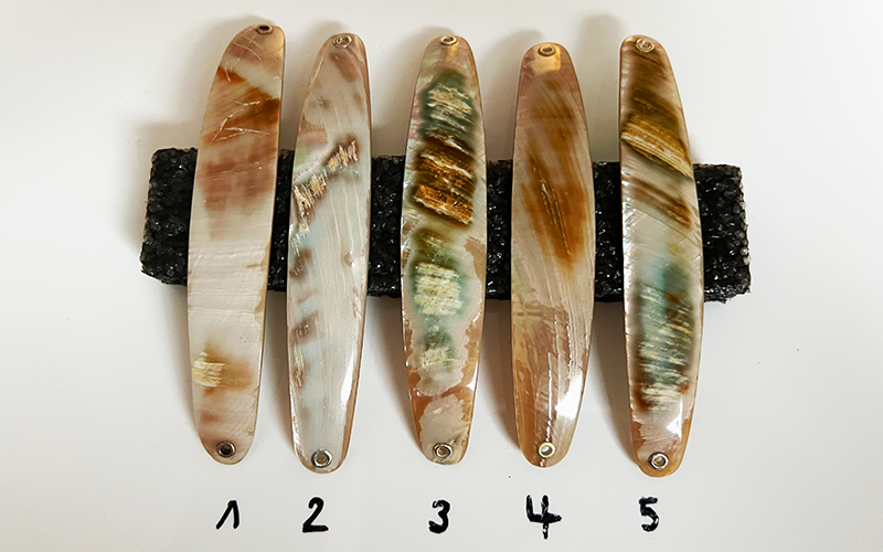 Rainbow Color Premium Perlmutt-Spange 11cm