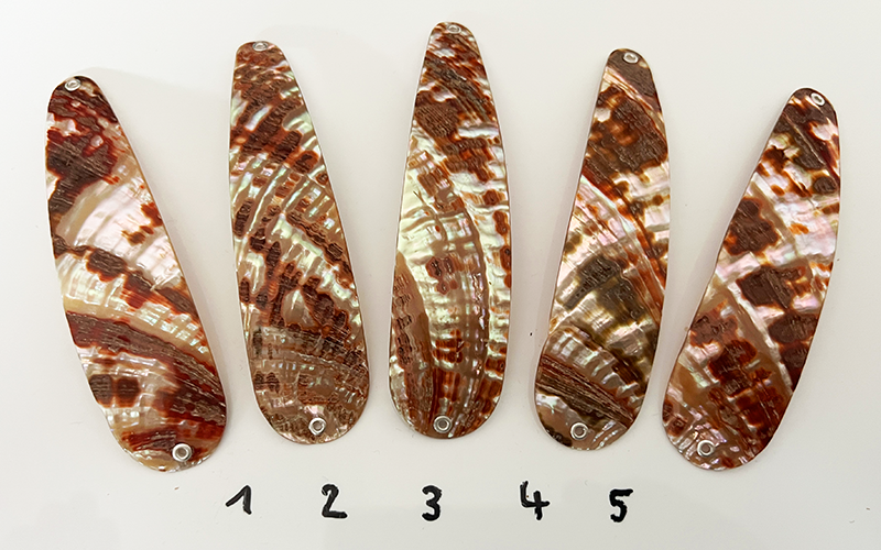 Goldfisch / Jaspis Premium Perlmutt-Tropfen 12cm