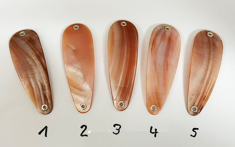 Pink Premium Perlmutt-Tropfen 7cm