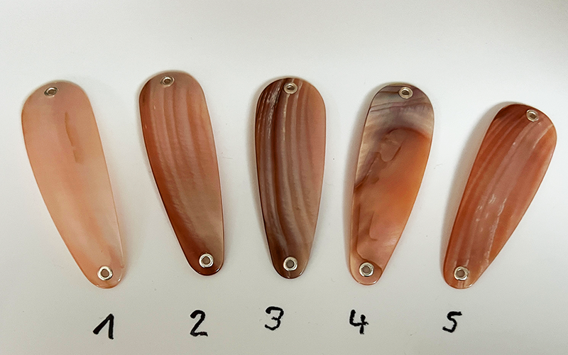 Pink Premium Perlmutt-Tropfen 7cm