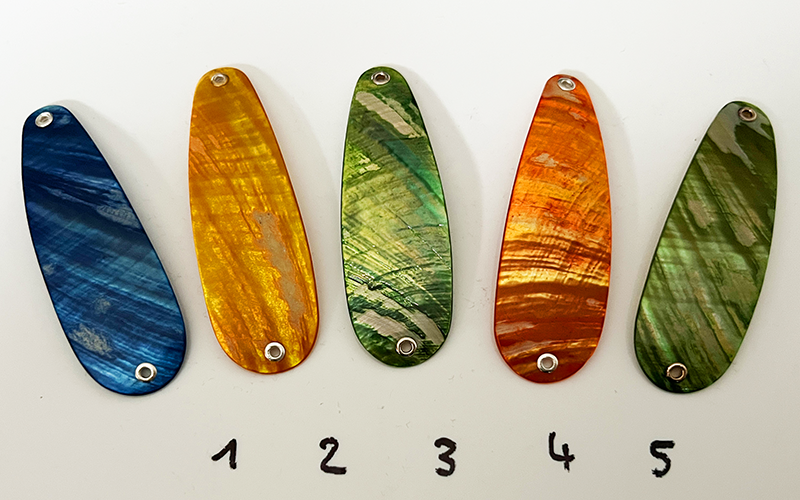 Dyed Rainbow Premium Perlmutt-Tropfen 8cm