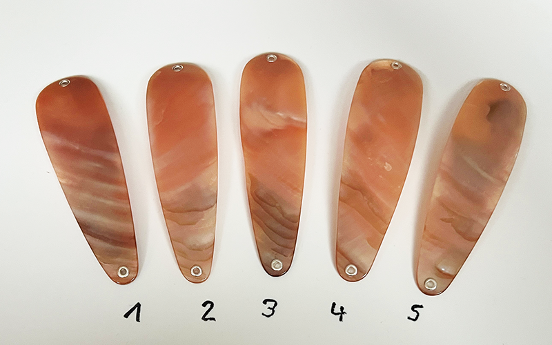 Pink Premium Perlmutt-Tropfen 10cm