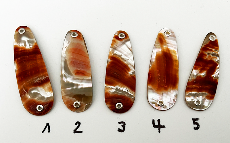 Rubin Premium Perlmutt-Tropfen 6cm