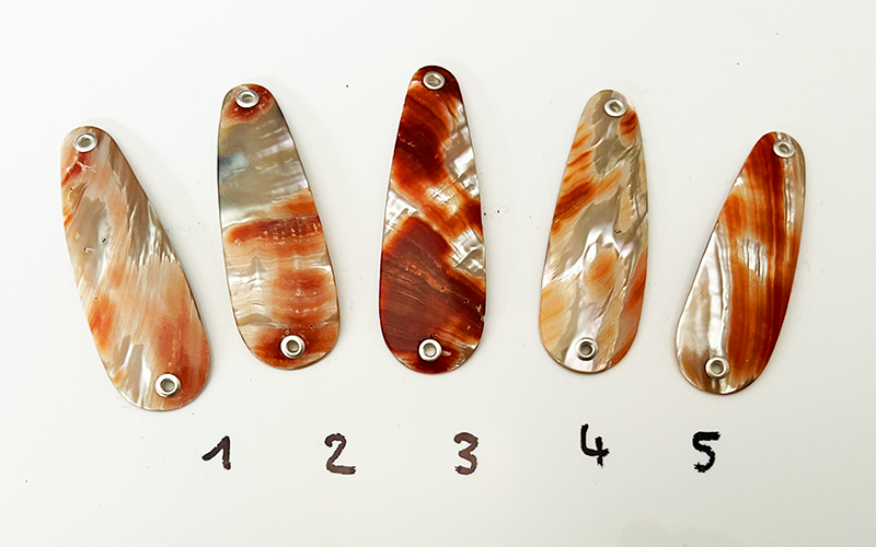 Rubin Premium Perlmutt-Tropfen 6cm