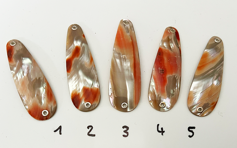 Rubin Premium Perlmutt-Tropfen 7cm