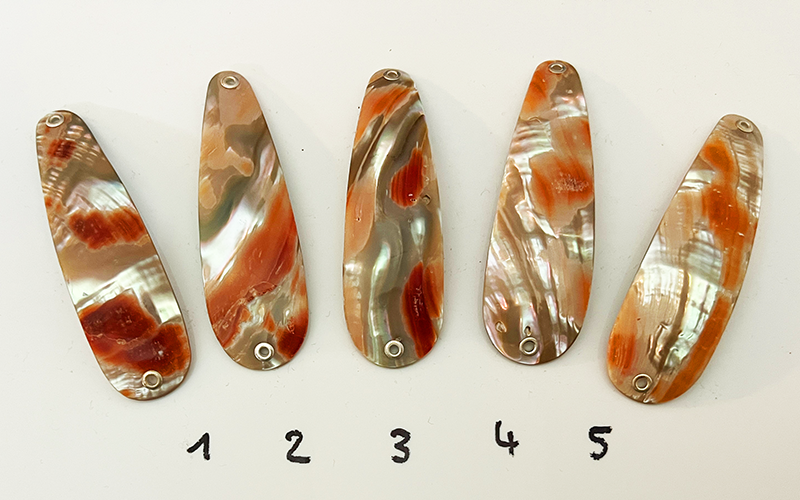 Rubin Premium Perlmutt-Tropfen 8cm