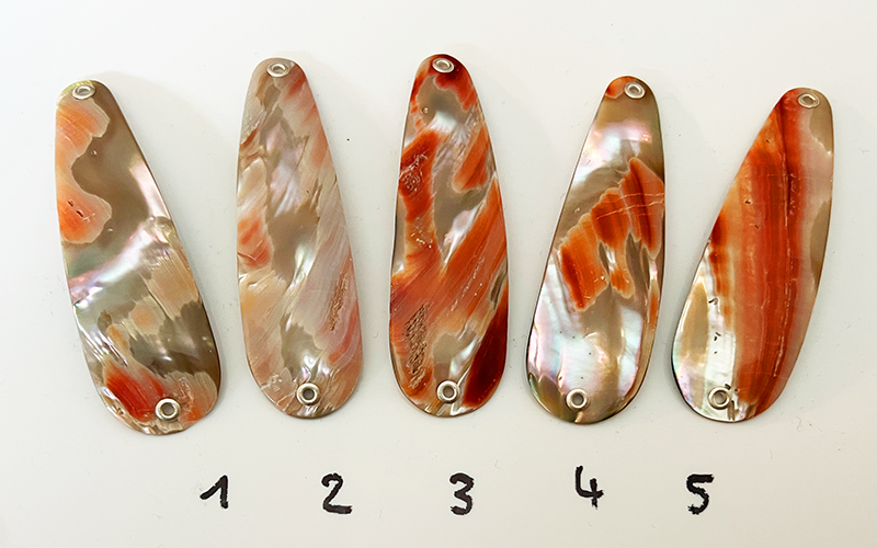 Rubin Premium Perlmutt-Tropfen 8cm