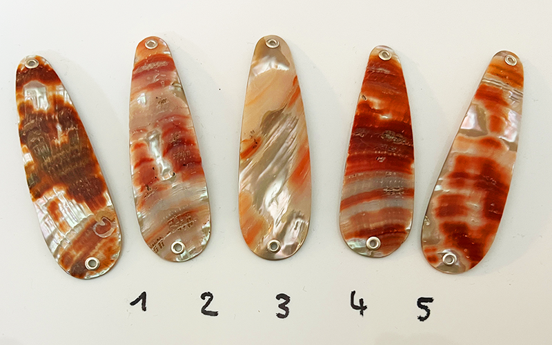 Rubin Premium Perlmutt-Tropfen 8cm