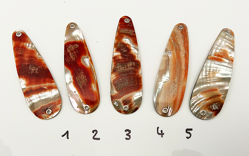 Rubin Premium Perlmutt-Tropfen 8cm
