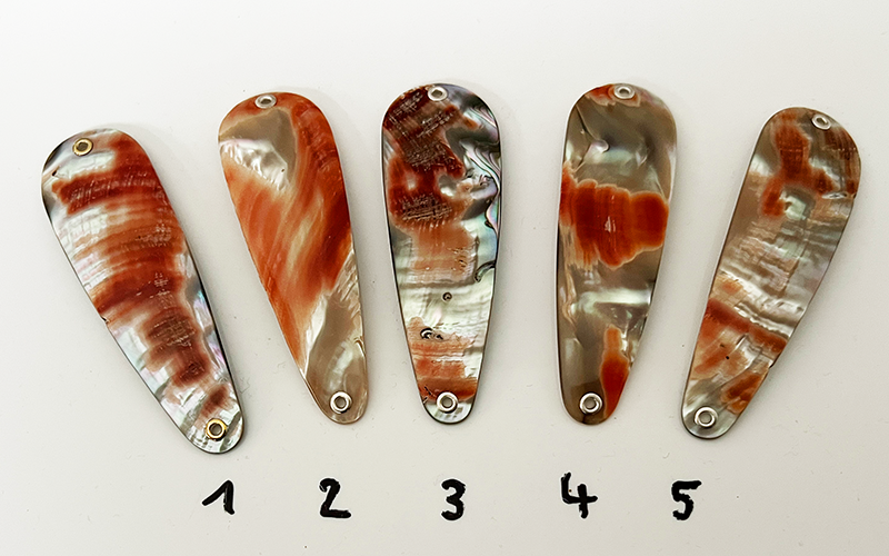 Rubin Premium Perlmutt-Tropfen 8cm