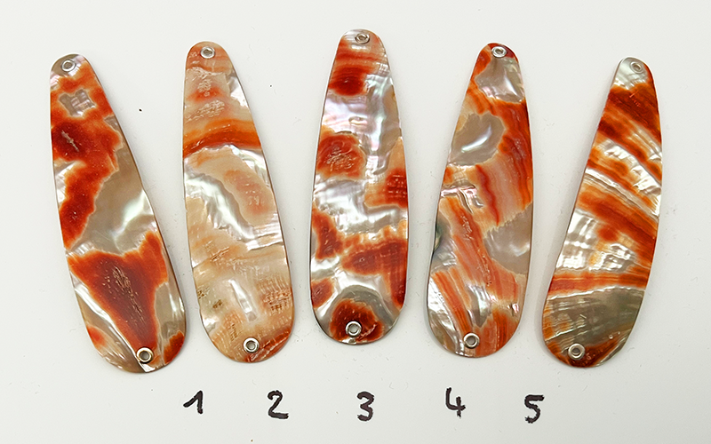 Rubin Unikat Perlmutt-Tropfen 10cm