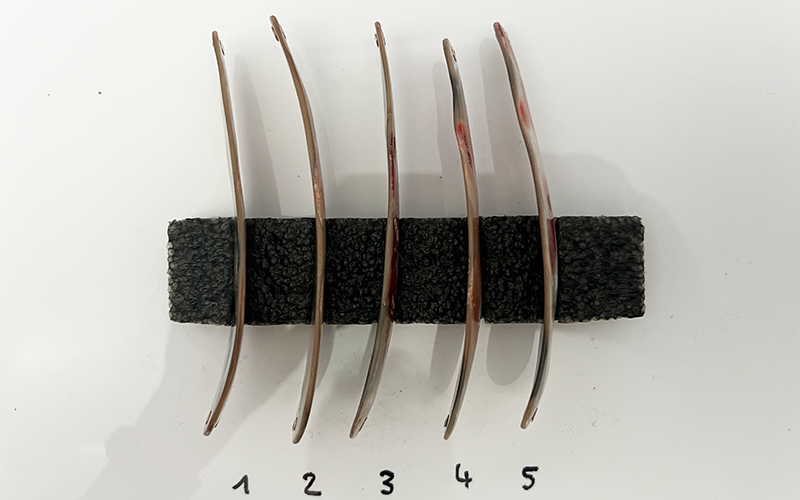 Rubin Unikat Perlmutt-Tropfen 12cm