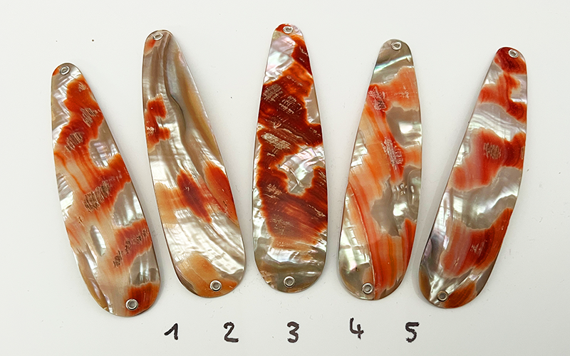 Rubin Unikat Perlmutt-Tropfen 12cm