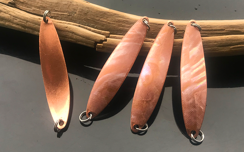 Perlmutt Kupfer Wurflöffel "Waver" Transparent