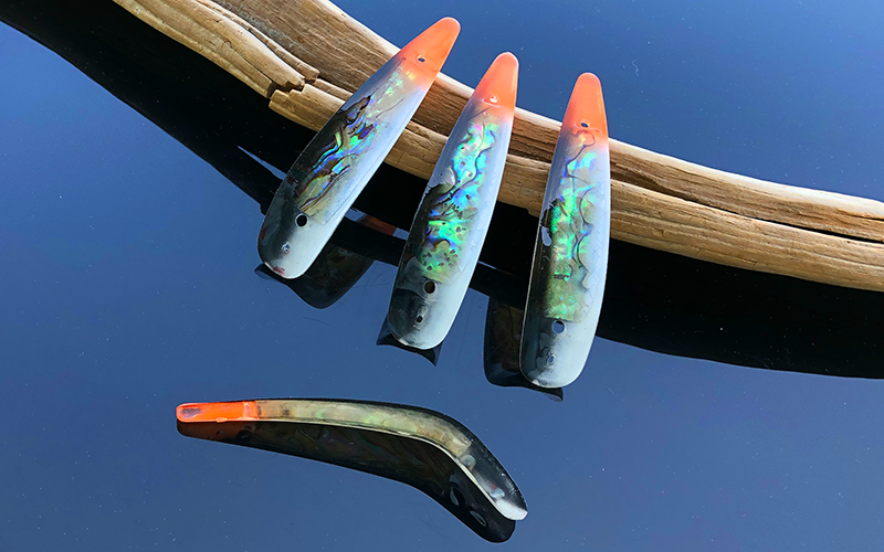 PERL-Plex Schlepplöffel, schwarz, weiss, orange, 8cm, UV aktiv