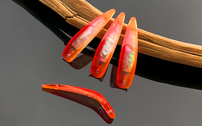 PERL-Plex Schlepplöffel, orange, rot 8cm UV aktiv