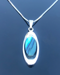 Halskette mit Paua Perlmutt Palladium