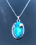 Halskette mit Paua Perlmutt Palladium