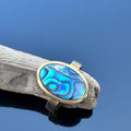 Fingerring mit Paua Perlmutt vergoldet